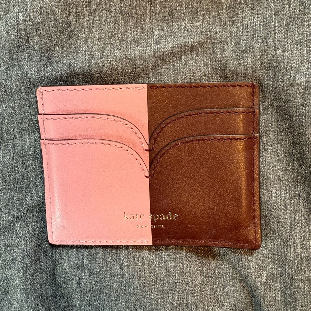 kate spade Pink & red Leather Card Holder